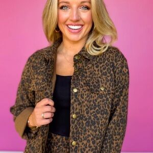 SSYS Animal Denim Cropped Shacket